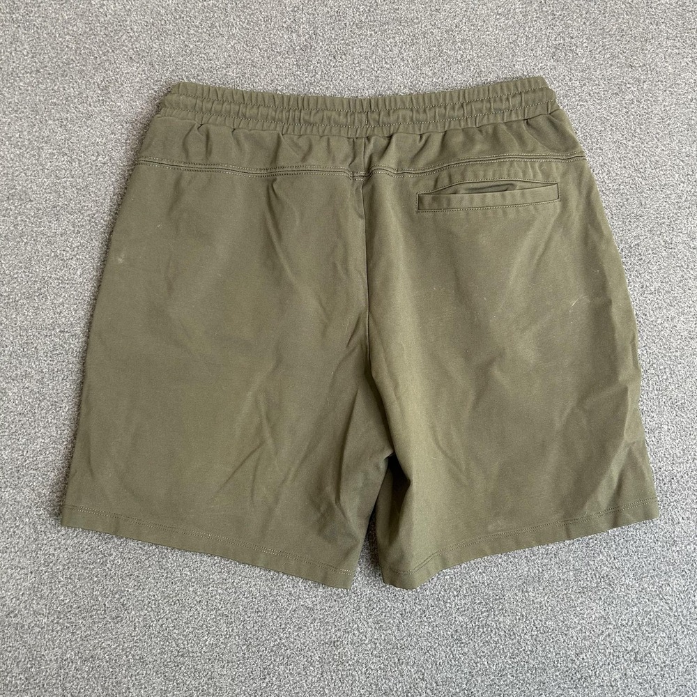BYLT Shorts Men's M Green Elastic Stretch Athletic Drawstring Pockets 7 Inseam - Picture 3 of 11